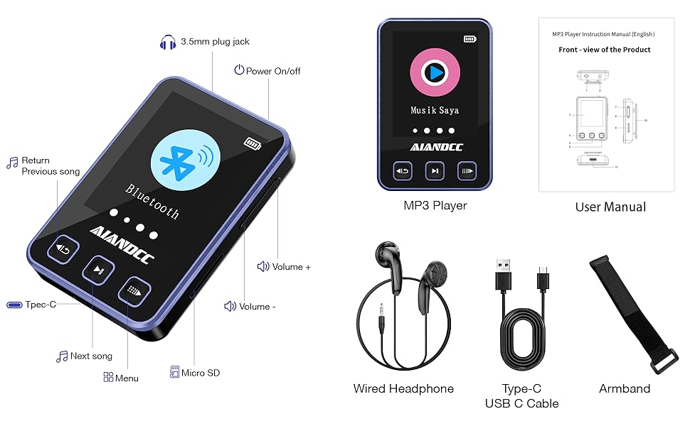 mp3 player mp3 player with bluetooth mp3 music player mp3 player for kids