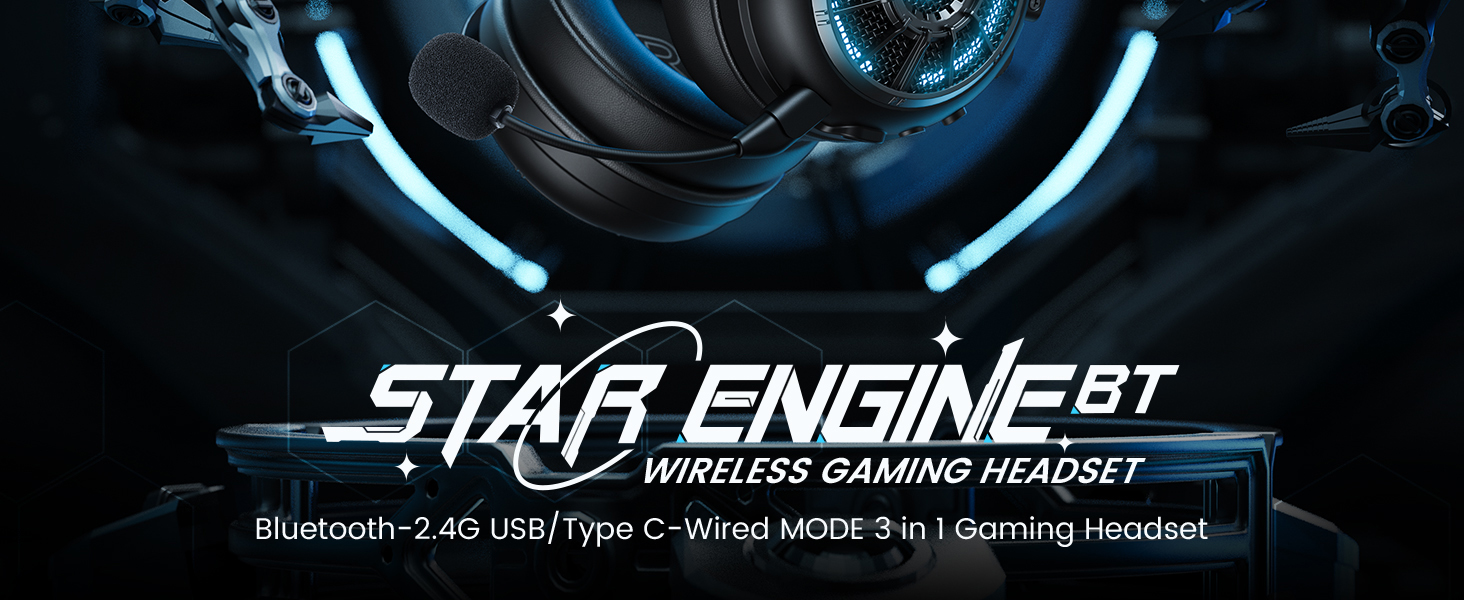 EKSA Wireless Gaming Headset for Xbox Series X|S, Xbox One, PS5, PC, PS4, Mac, Switch,