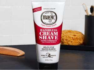 magic family, magic shave, razorless shaving, for the face, shaving, shave cream, shaving cream