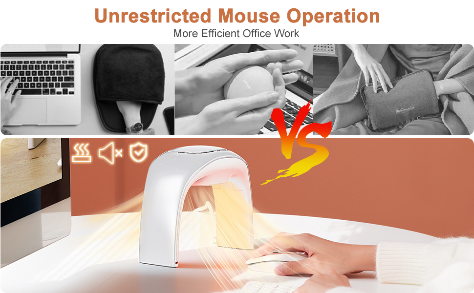 Heated Mouse Pad Hand Warmer, 110V Heated Desk Warmer for Office Gaming 