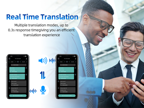 Ai Smart Translation Glasses for Men and Women with Chat GPT Bluetooth Glasses Music Playback