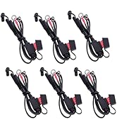 TOPDC 22" 10A Fused Ring Terminal 6 PCS Harness Quick Connect Extention Cord for Battery Charger/...
