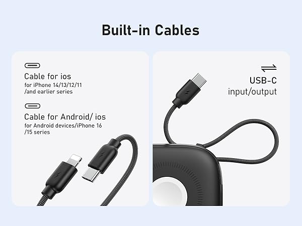 built-in cables