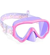 Vvinca Kids Swim Goggles with Nose Cover &amp; Fabric Strap - Anti-Fog/UV Waterproof Swimming Goggles...