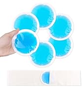 NEWGO Small Ice Packs for Injuries, 6 Pack Round Ice Packs for Face, Hot and Cold Gel Ice Pack Ci...