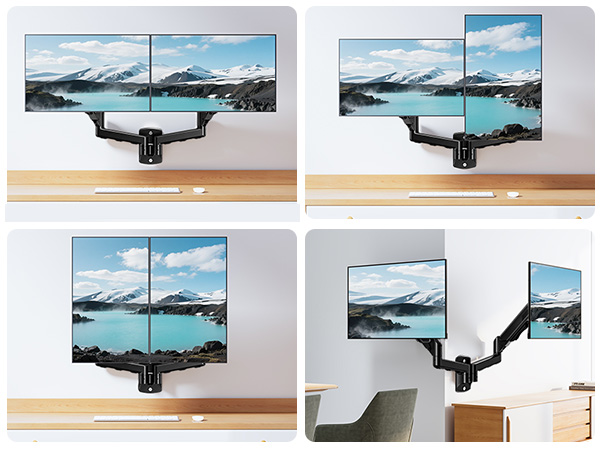 dual monitor wall mount