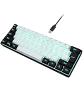 Snpurdiri 60% Wired Gaming Keyboard, 61 Keys RGB Backlit Ultra-Compact Small Gaming Keyboard, for...