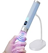 Lynsalene Mini UV Nail Lamp, Portable Flash Cure Light with Upgraded Magnetic Stand &amp; Smart Senso...