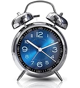 Super Loud Alarm Clock for Heavy Sleepers,4 inches Twin Bell Alarm Clock with Backlight,Battery O...