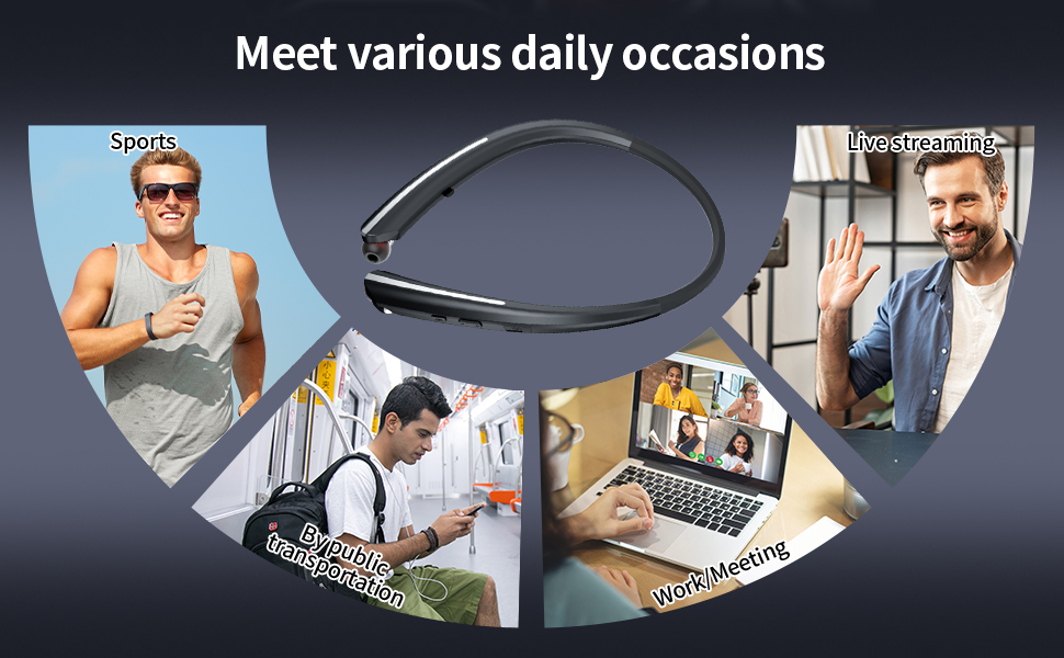 Neckband Bluetooth Headphones
