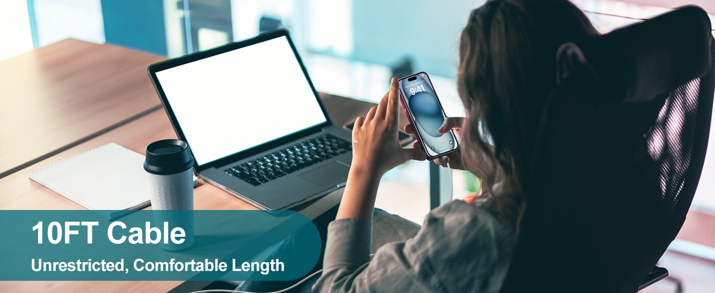 10FT USB-C to USB-C Cable