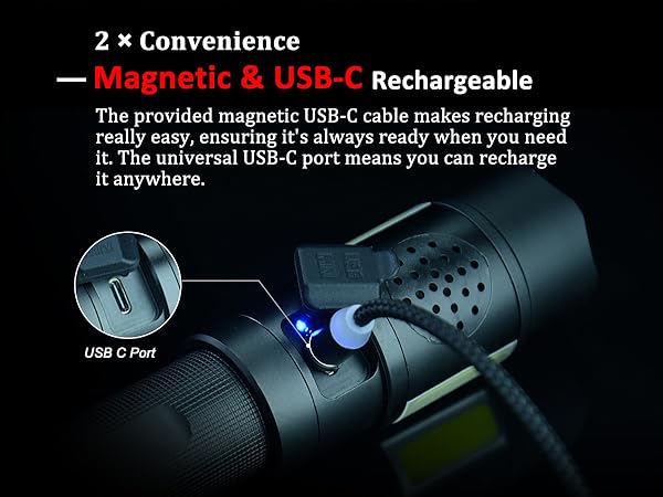electronic whistle wand flashlight traffic training USB C magnetic rechargeable 2002E