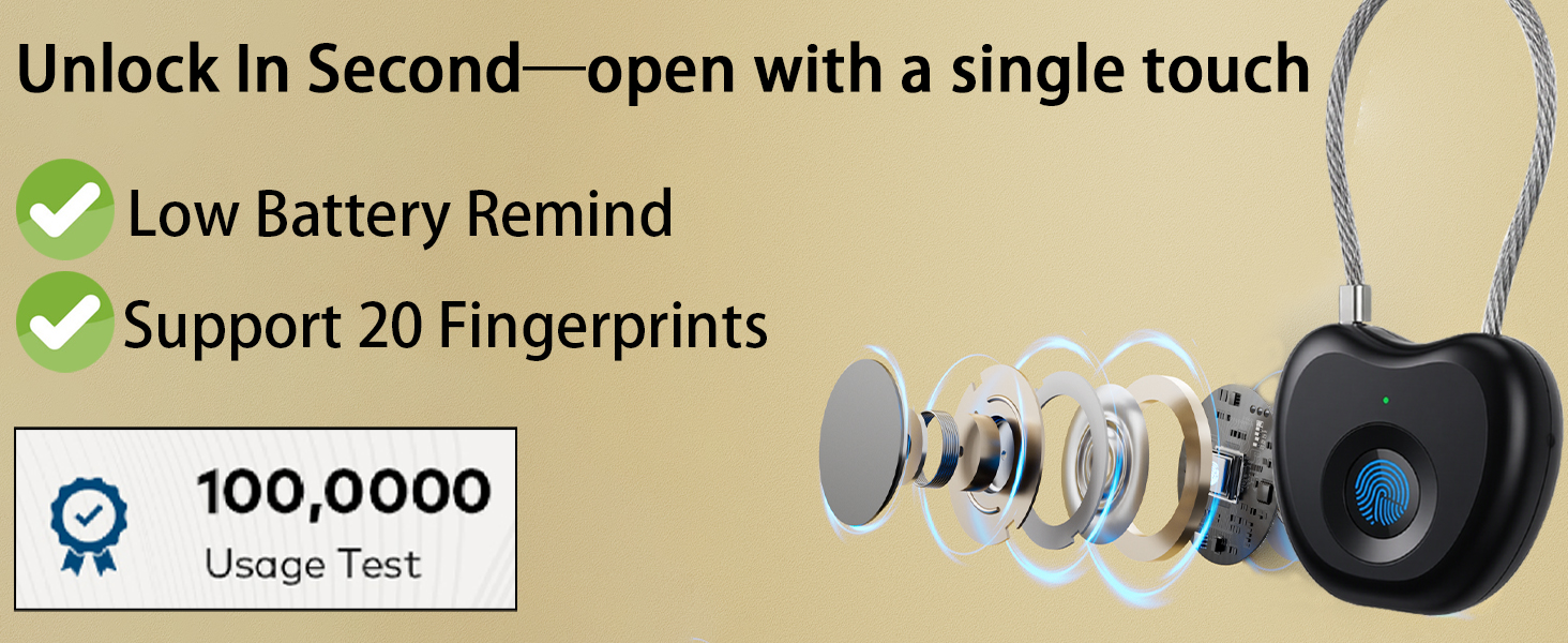 Keyless biometric lock
