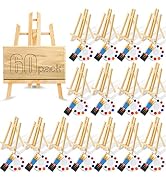 240 PCS Professional Painting Set with Easels, 20 PCS Wood Easels,20 Packs of 200 Brushes with Ny...