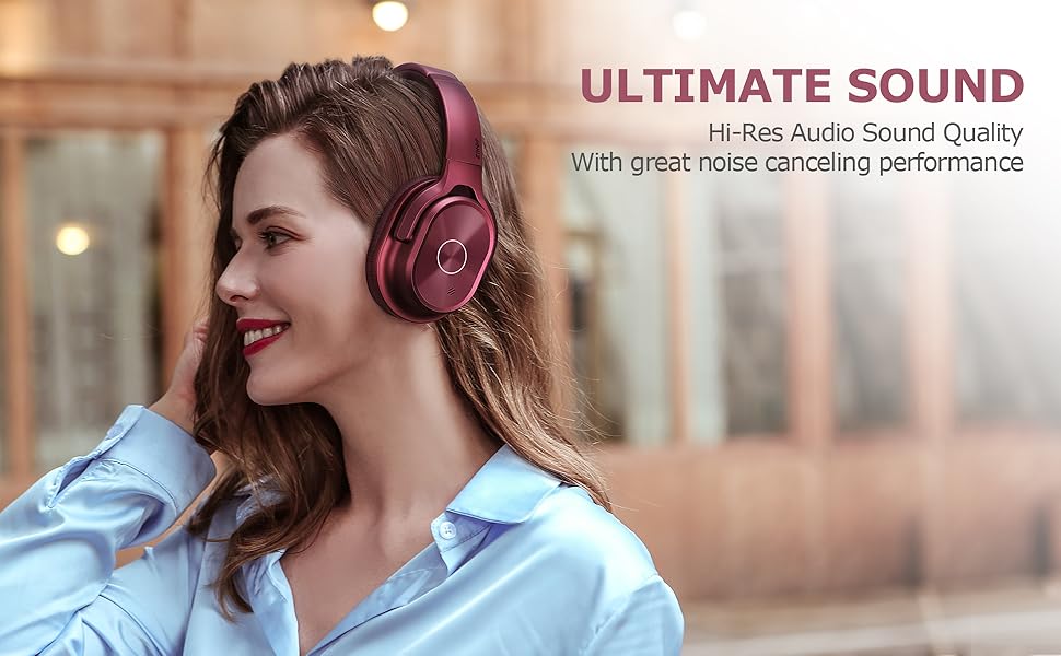 zihnic ANC 919 Red Bluetooth headphone