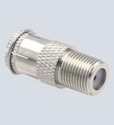 VCE RG6 Coaxial Cable Connector, Quick Push On Male to F Type Female Coax Extender Nickel Plated ...