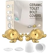 boeemi Toilet Bolt Covers Decorative- 2PCs Gold Sea Turtle Toilet Screw Caps Ceramic Bathroom Dec...
