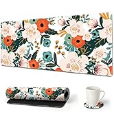 ARTSO Large Gaming Mouse Pad with Stitched Edges, XXL Extended Keyboard Mat Long Mousepad Desk De...