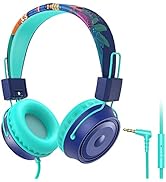 BlueFire Kids Headphones with Mic, Volume Limiter 85/94dB,Free 3.5mm Jack Wired Cord On-Ear Heads...