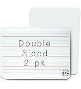 Small White Dry Erase Board for Kids 2pk.| Double Sided Lapboard Mini Ideal Dry Erase Board Perfe...