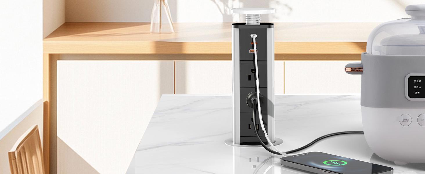 pop up outlet for kitchen countertop