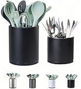 LIBODOUR Utensil Holder,Extra Large Utensil Holder for Kitchen Counter, Silverware Organizer, Sta...
