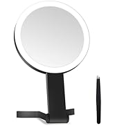 Lighted Makeup Mirror, 30X Magnifying Mirror with Light, Hanging and Handheld Mirror with Handle,...