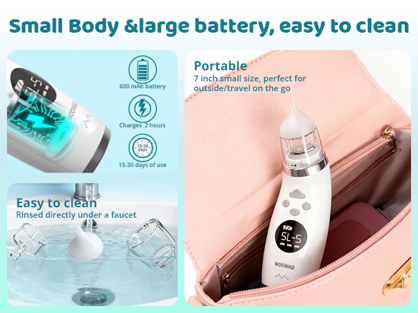 type c charging waterproof portable baby aspirator phone