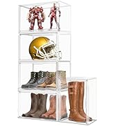 DAOOH 5 Pack XXX-Large Extra Large Acrylic Display Case 17''x13''x13'' Transparent Shoe Display C...