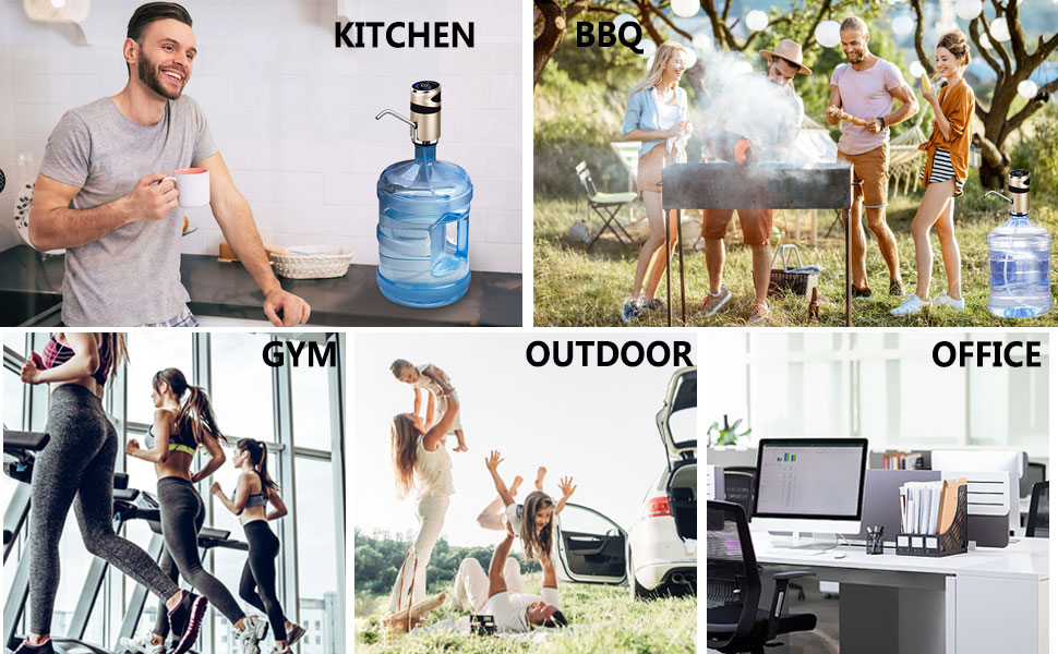 The Water jug dispenser has a cordless design, so you can use it wherever you want.