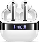 Wireless Earbuds, 2025 Bluetooth 5.4 Headphones Bass Stereo, Ear Buds with 4 Mics ENC Noise Cance...
