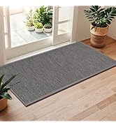 LEKEEPGO Door Mat 24"x47", Door Mat Indoor Entrance, Non Slip Rubber Backing Front Door Mat Washa...