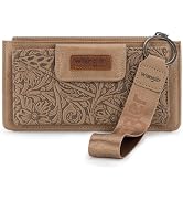 Montana West X Wrangler Wallet Women Wristlet Bifold Tooled Wallets Ladies Large Capacity Clutch ...