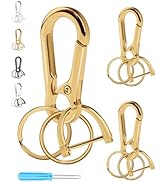 FIVEIZERO 13Pcs Keychain Clips Kit, Key Ring and Keychain Clip, D Rings, Key Rings Bulk, Key Ring...