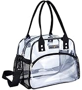 USPECLARE Clear Multi-purpose Tote Bag, Transparent Lunch Bag with Removable Bottom Board, Adjust...