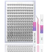 Lash Clusters Kit, Eyelashes Clusters Kit 9-16mm Individual Lash Extension Kit D Curl Fluffy Wisp...