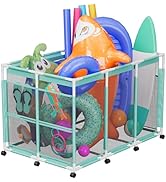 POOLHOUR Pool Float Storage – Outdoor Pool Toy Storage Organizer for Pool Noodles, Toys, Floats, ...