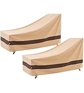 WJ-X3 Outdoor Waterproof Patio Chaise Lounge Covers, UV Resistant Fabric, Outdoor Lounge Chair Co...