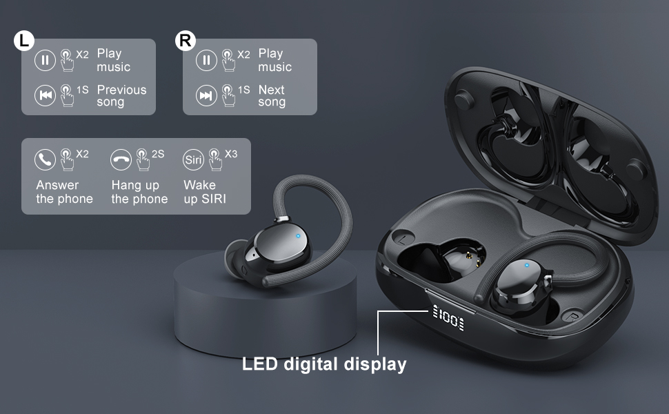 Q61 Bluetooth 5.3 Headphones is waterproof