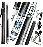 Tai ba cues Pool cue Stick + Hard Case, Multi-Weight System, Multilayer Leather Tip -12.5/11.5mm,...