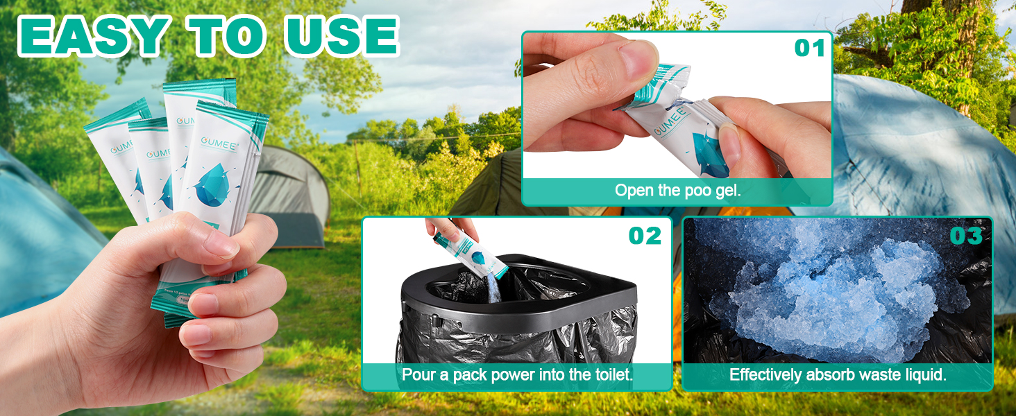 Poo Gel Power For Camping Toilet
