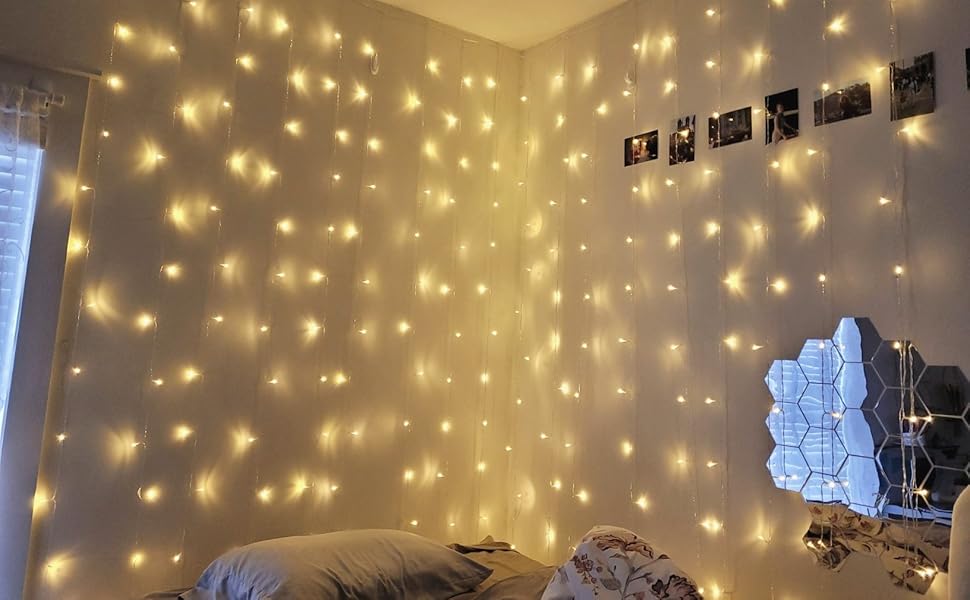 curtain lights for bedroom wall