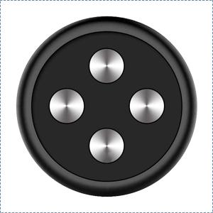 Round Flat-Stick Dashboard Magnetic Mount (2 Pack)