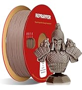 Reprapper Wood PLA, Wood Dual Color PLA Filament 1.75mm, 3D Printer Filament with Real Wood Fiber...