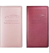 Yarnic Car Registration and Insurance Holder, Pu Leather Car Registration and Insurance Card Hold...