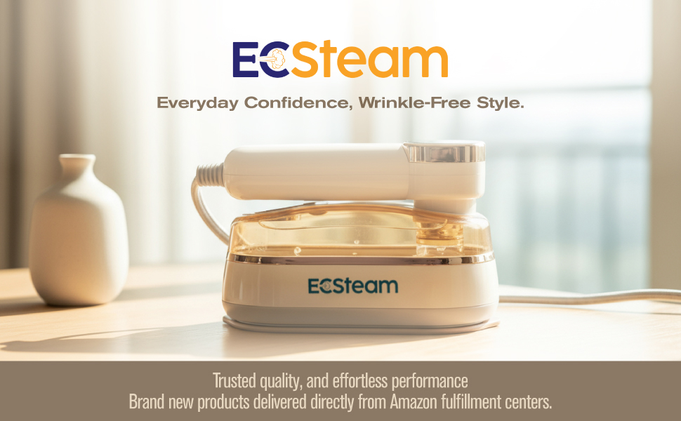 ECSteam portable garment steamer, wrinkle-free style, brand new quality and performance.