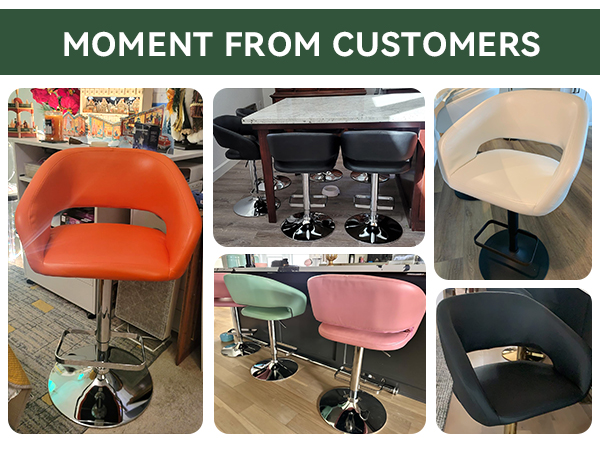 white swivel counter stool with chrome legs