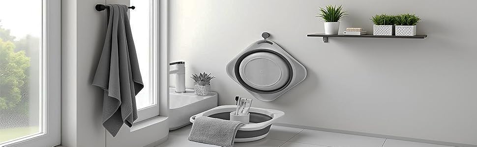 foldable wash dish basin