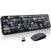 FOPETT Keyboard and Mouse Sets Wireless Keyboard and Mouse Sets,Reliable 2.4 GHz Connectivity for...