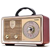 PRUNUS J-110 Retro Portable Radio AM FM Shortwave Radio Transistor Battery Operated Vintage Radio...